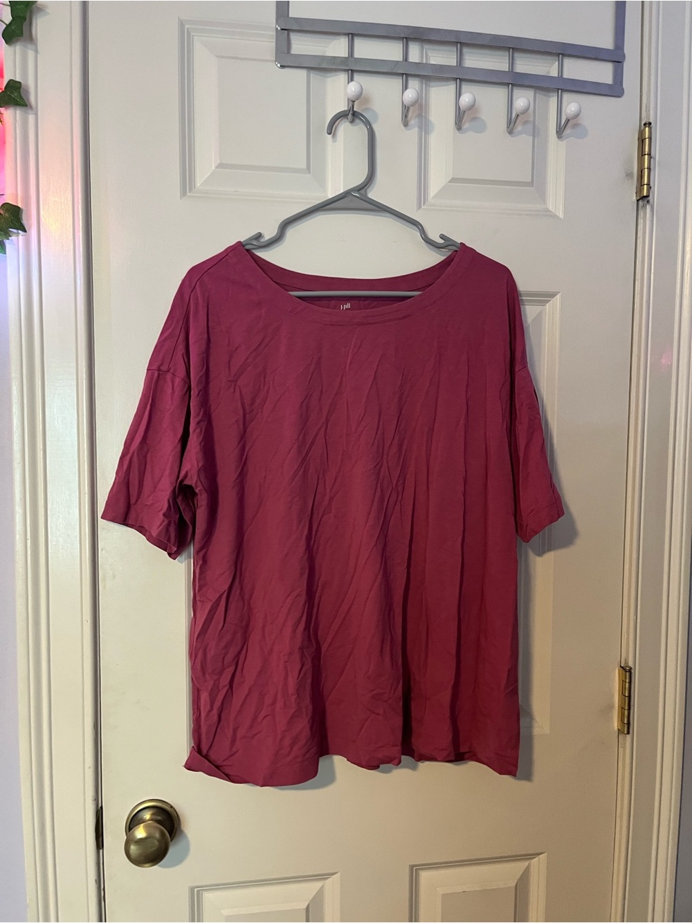 J. Jill Short Sleeve Tee in Berry Pink